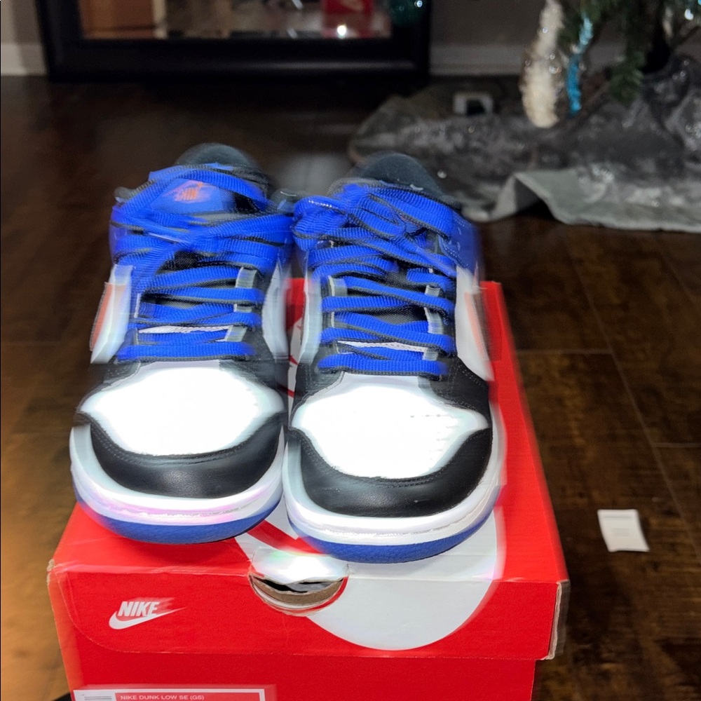 Nike Dunks Black and Blue Athletic Shoes